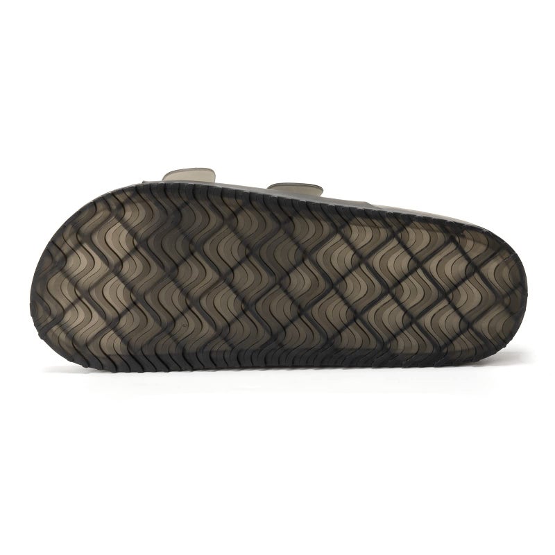 FUNKYMONKEY Women's Comfort Slides, Adjustable Double Buckle with Arch Support EVA Non-Slip Flat Sandals for Vacation & Daily Wear (10 M US, Lt Purple/Sandals) - Image 4